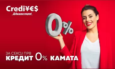 За секој прв кредит 0% камата